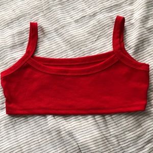 Shein Red Crop Tank Top